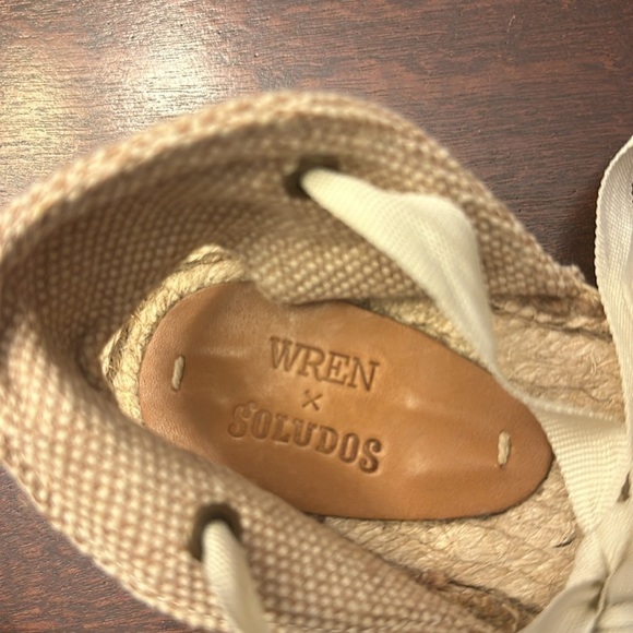 Wren x Soludos Batik Leaves Espadrille Sandals From Red & Cream Sz 9 Preppy Boho - Picture 10 of 12